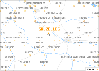 map of Sauzelles