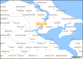 map of Sauzin