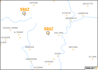 map of Sauz