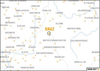 map of Sauz