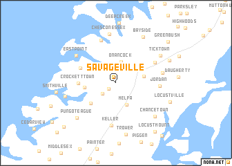 map of Savageville