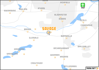 map of Savage