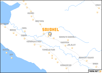 map of Savāḩel