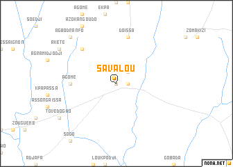 map of Savalou