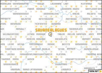 map of Savane à Lagues