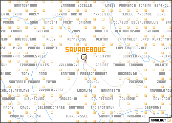 map of Savane Bouc