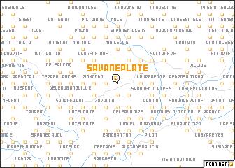 map of Savane Plate