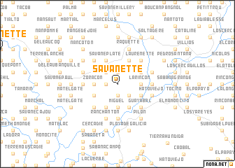 map of Savanette