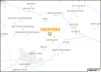 map of Savannah