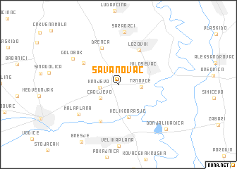 map of Savanovac