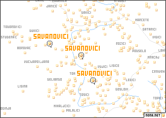 map of Savanovići