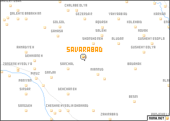 map of Savārābād
