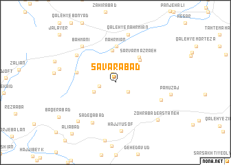 map of Savārābād