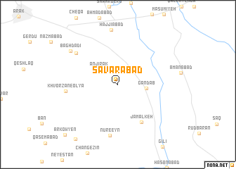 map of Savārābād