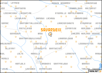 map of Savardeix