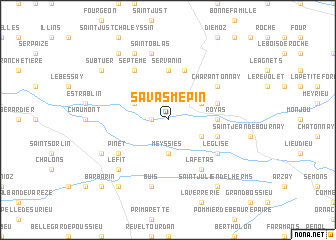 map of Savas-Mépin
