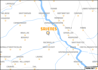 map of Savenès