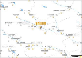 map of Săveni