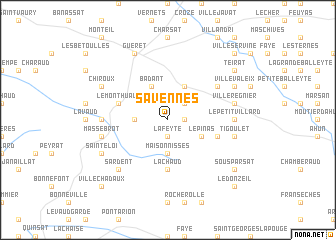 map of Savennes