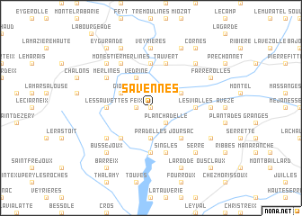 map of Savennes