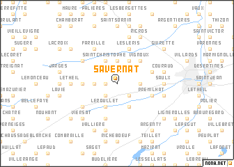 map of Savernat