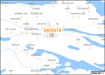 map of Sävesta