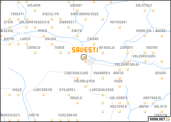 map of Săveşti