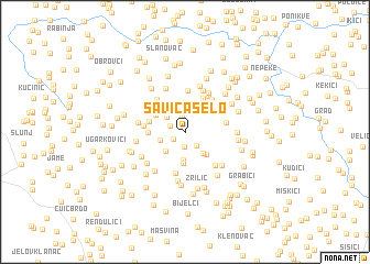 map of Savića Selo