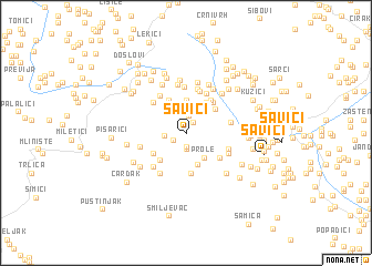 map of Savići