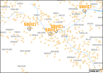 map of Savići