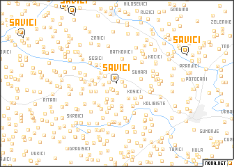 map of Savići