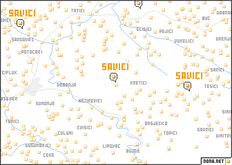 map of Savići