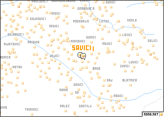 map of Savići