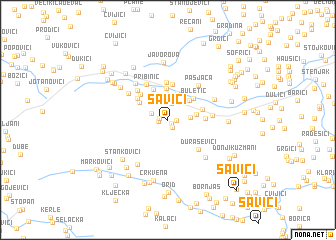 map of Savići