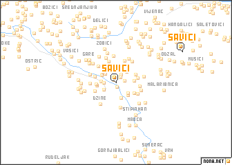 map of Savići