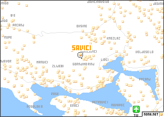 map of Savići