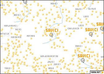 map of Savići