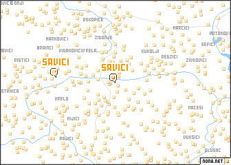 map of Savići