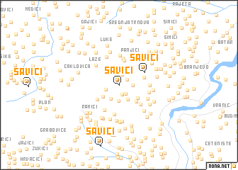 map of Savići