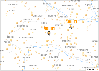 map of Savići