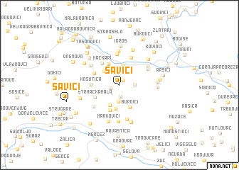 map of Savići