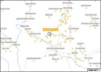 map of Sāvīdān
