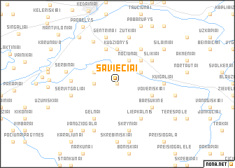 map of Saviečiai
