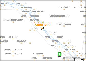 map of Savières