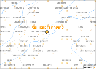 map of Savignac-Lédrier