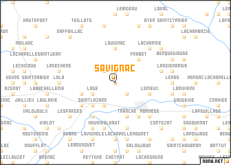 map of Savignac