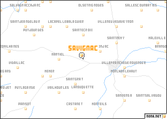 map of Savignac