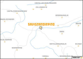 map of Savignano Irpino