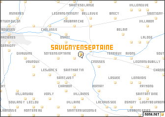 map of Savigny-en-Septaine