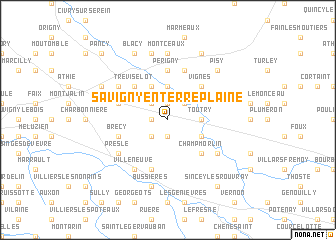 map of Savigny-en-Terre-Plaine